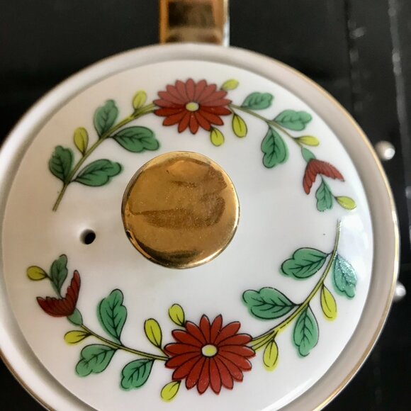 Pearl China Porcelain w/Gold Trim Tea Coffee Pot 3 Cups or 24 OZ Very Good Used - Picture 3 of 9